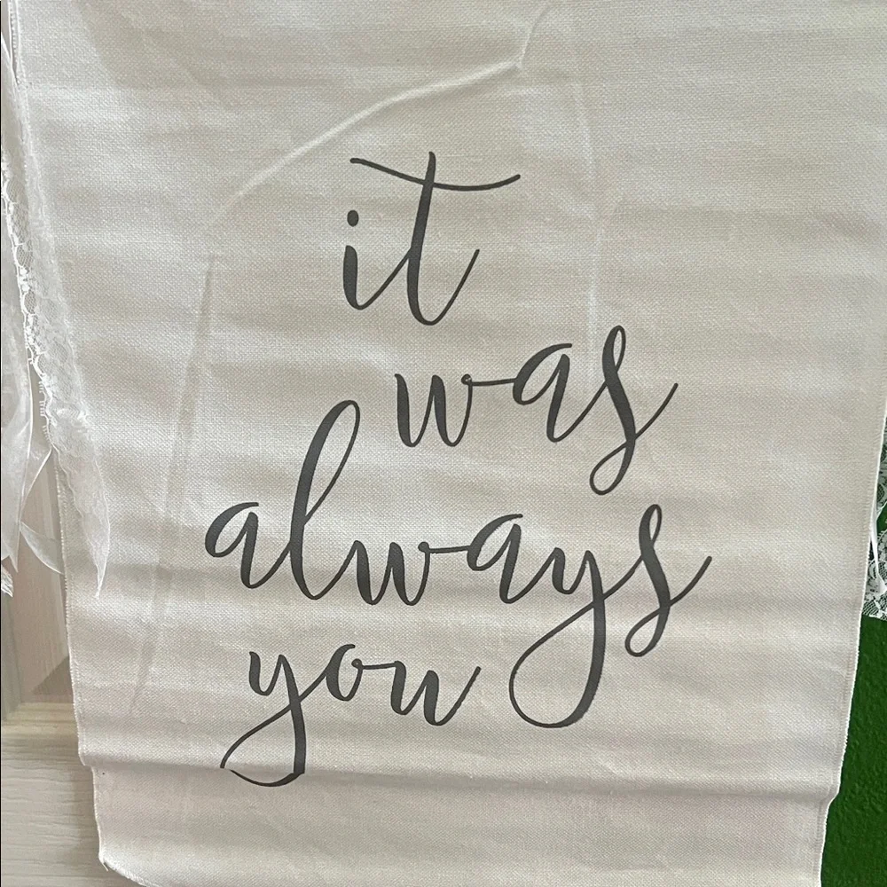 White Wall Hanging with Inspirational Quote